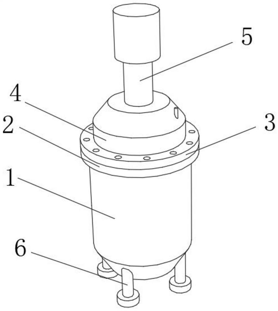 Waste gas and sewage efficient treatment device for graphite reaction kettle