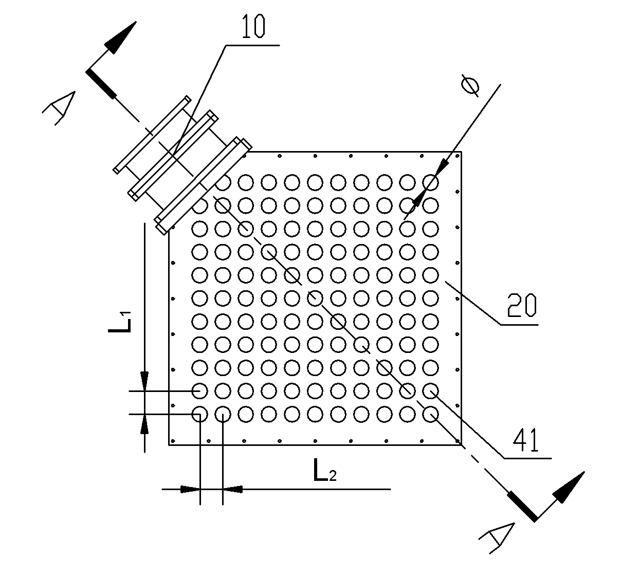 Microwave heating energy-feedback antenna and manufacturing method thereof