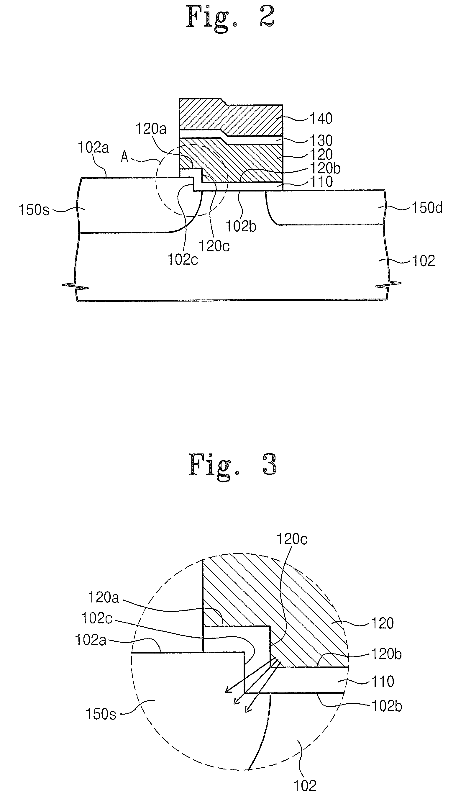 Non-volatile memory devices including stepped source regions and methods of fabricating the same