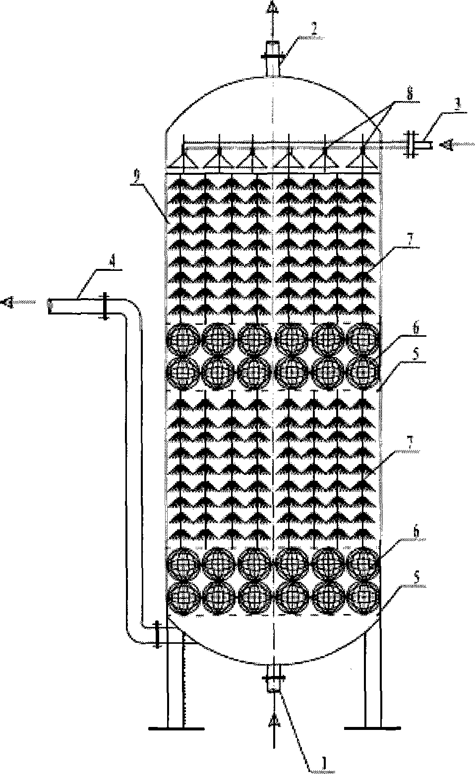 Anaerobic biological desulfurization method and device for methane