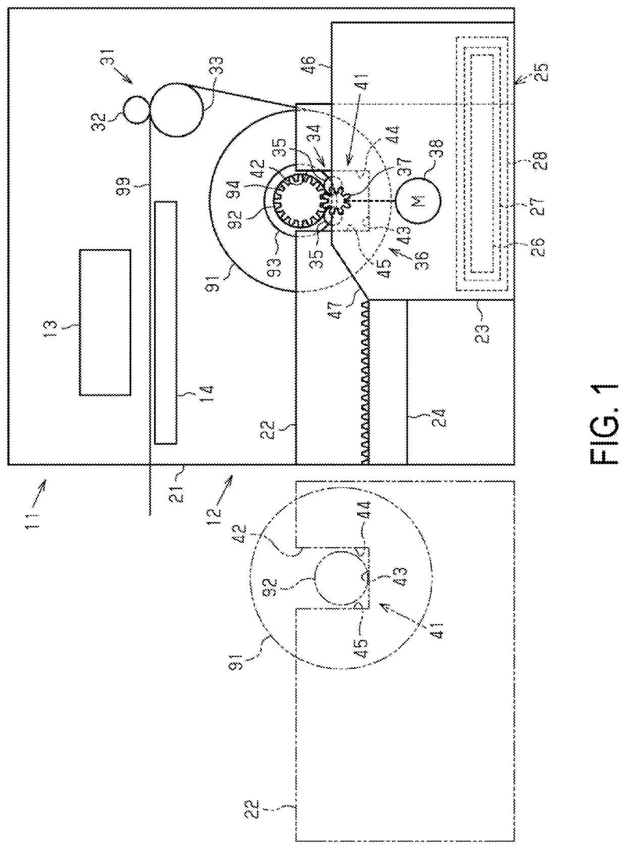 Transport device and recording device