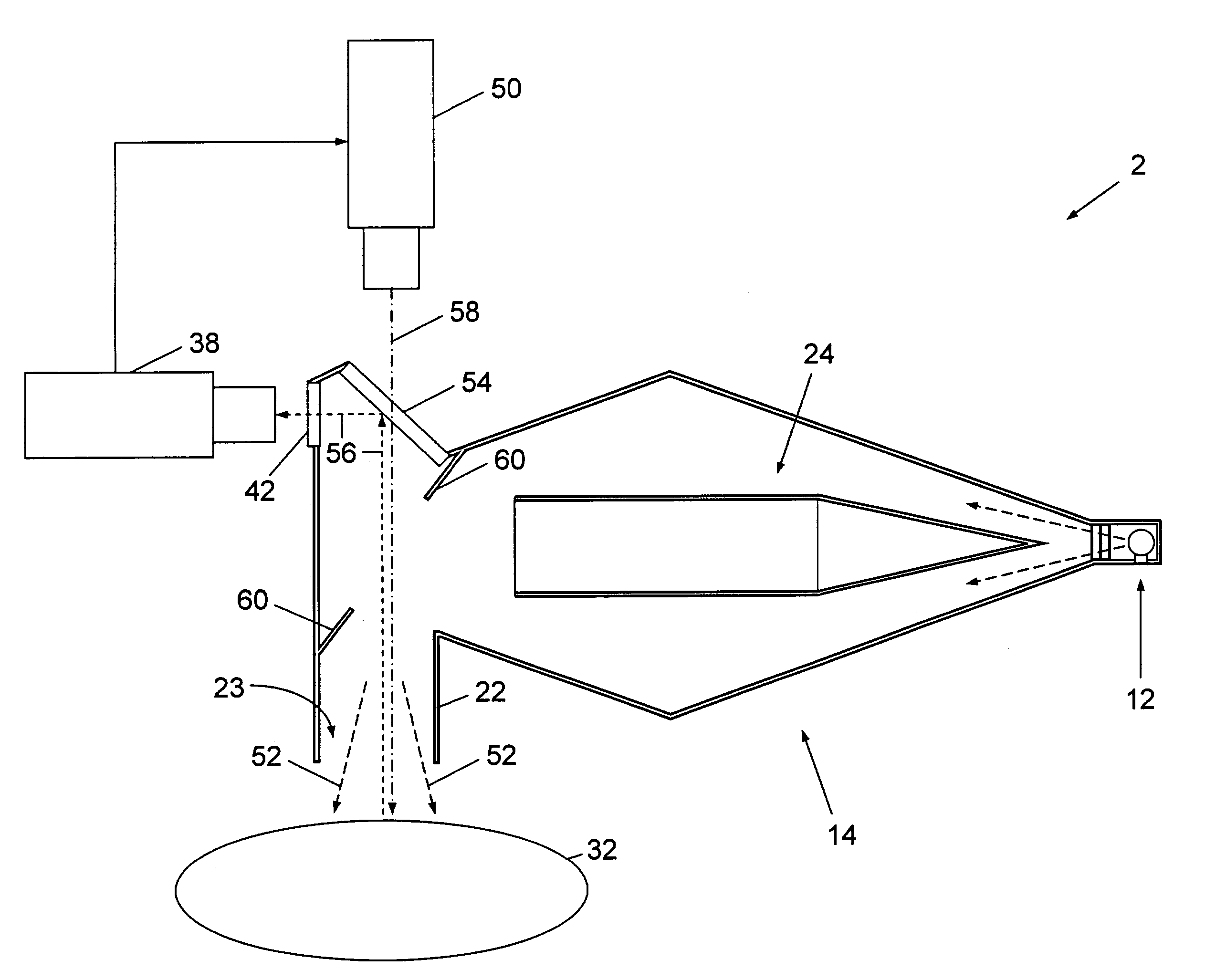 Imaging system using diffuse infrared light