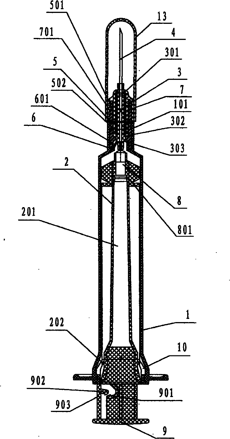 Safety injector with automatically retractable needle