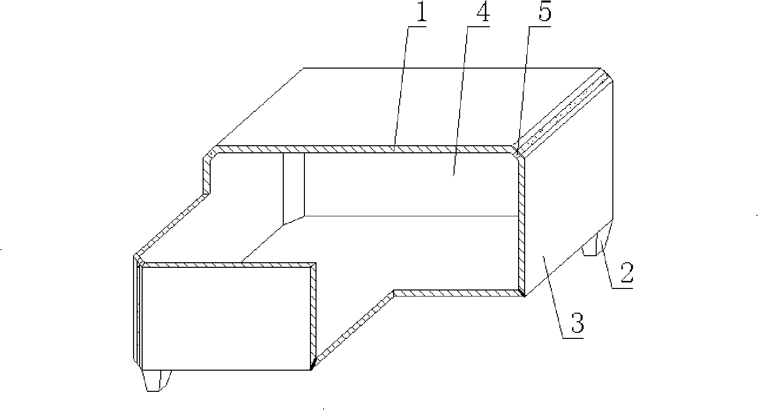 Hollow mold for filling cast-in-situ concrete