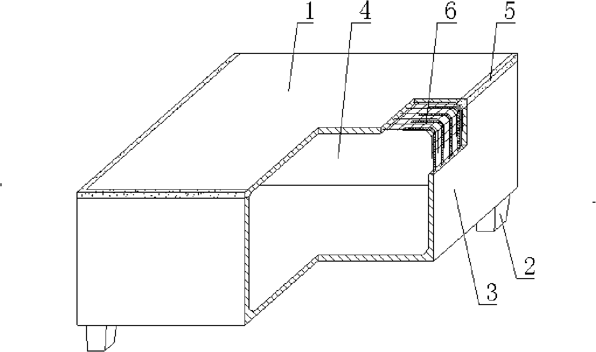 Hollow mold for filling cast-in-situ concrete