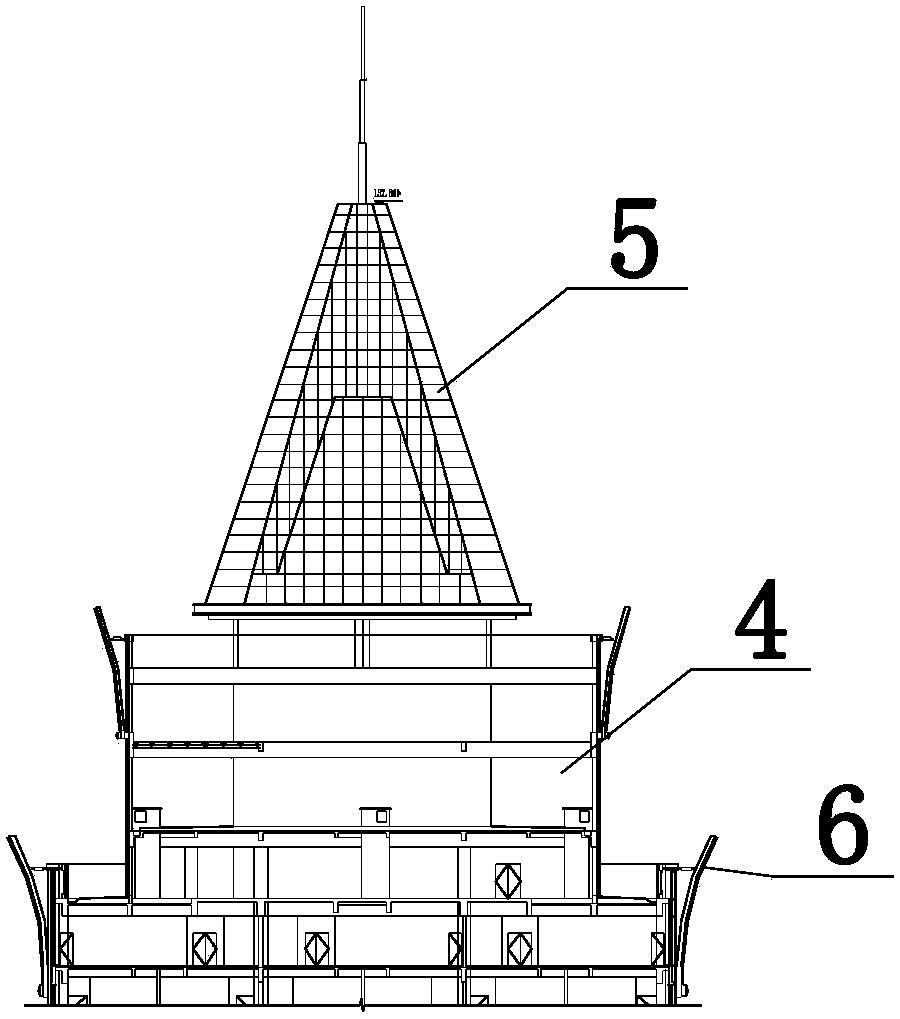 A building with petal steel decoration