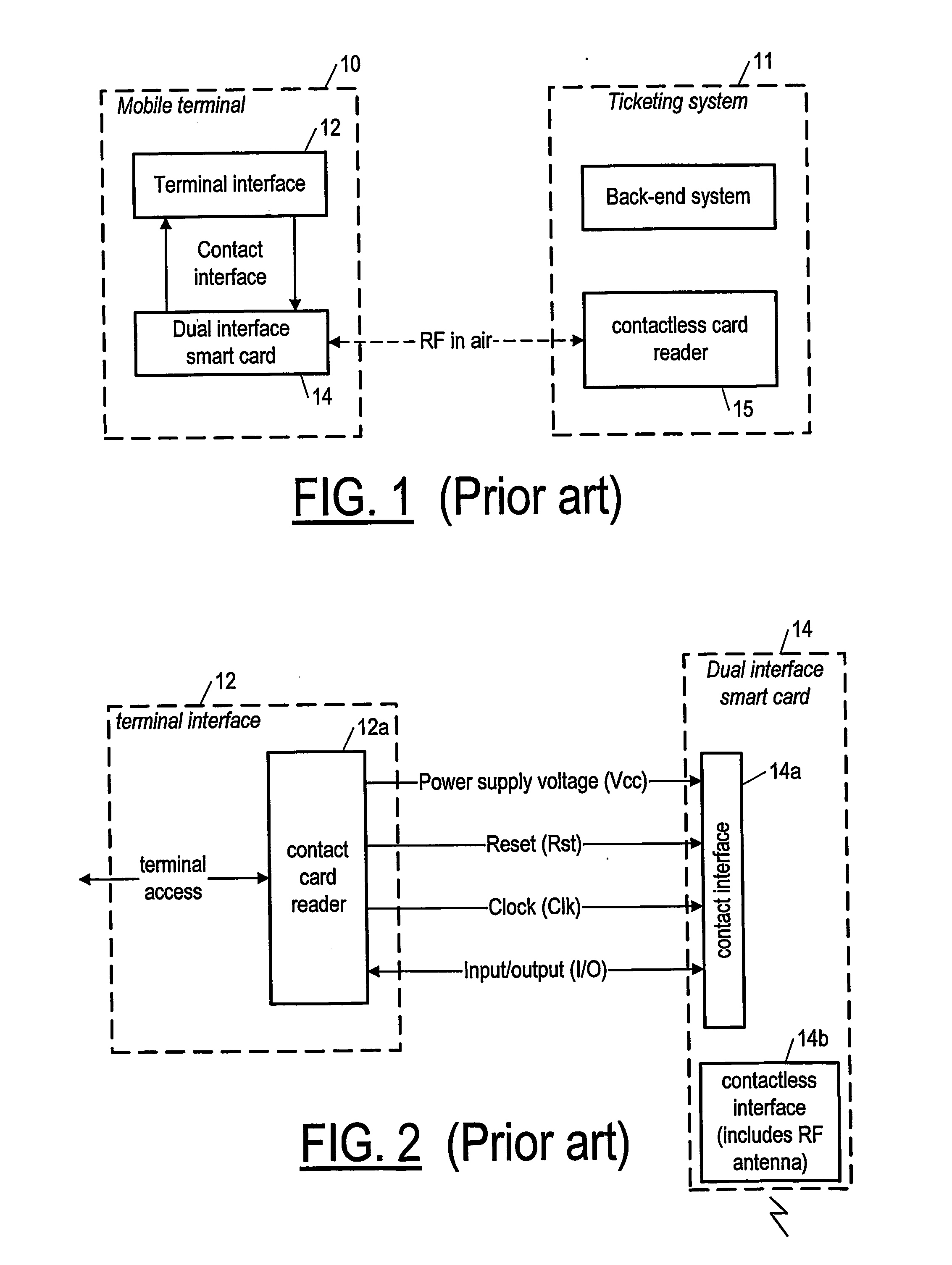 Wireless communication device providing a contactless interface for a smart card reader