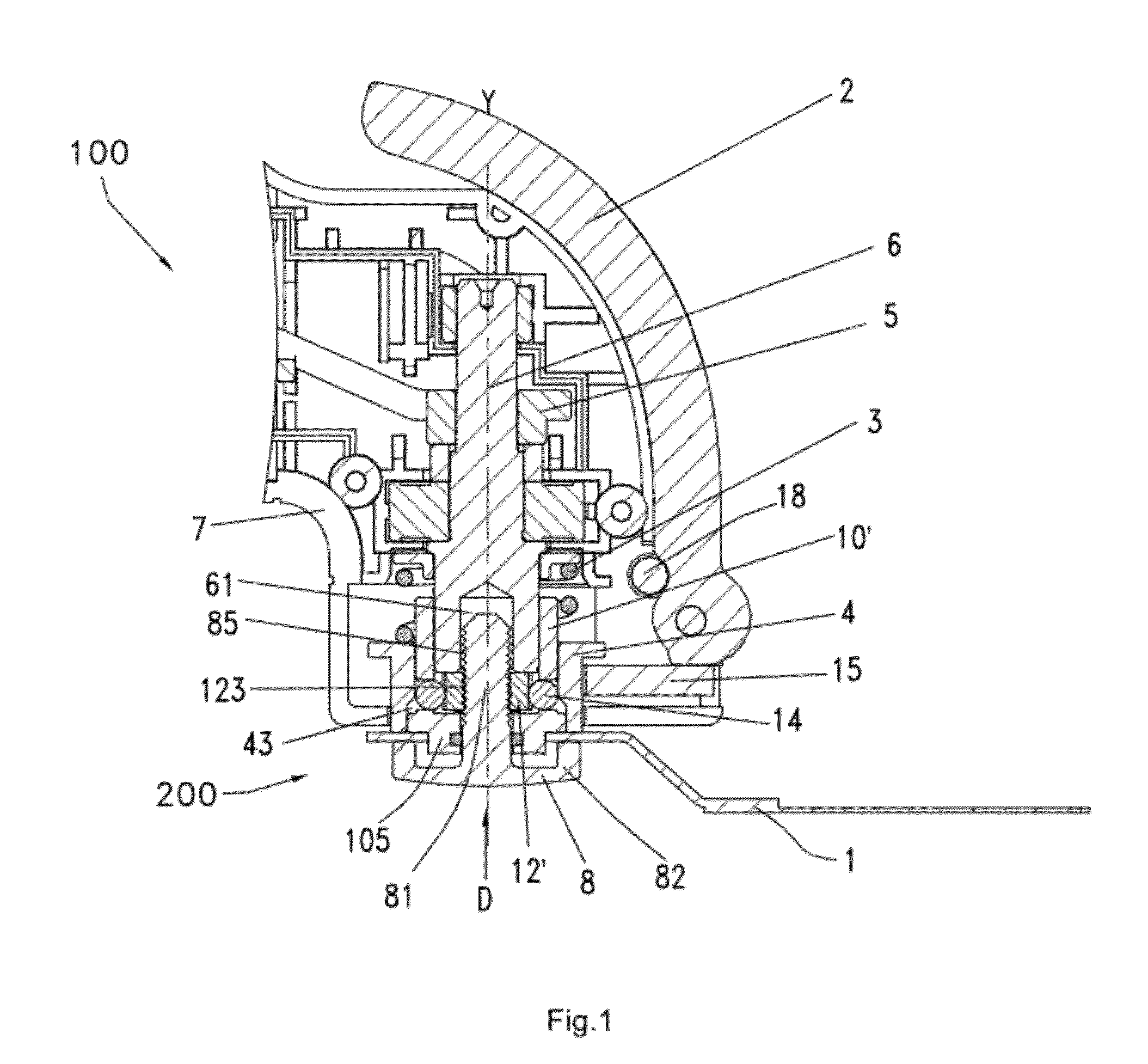 Power tool having a clamping device for a working element