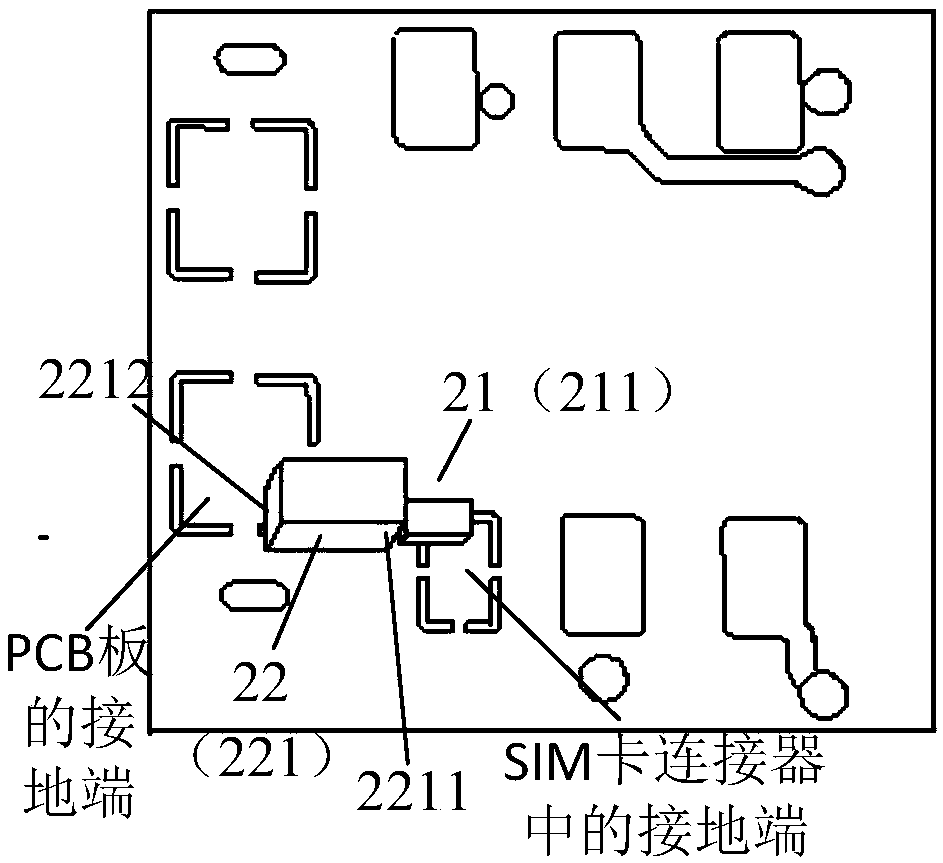 Anti-interference device, SIM card connection device and electronic equipment