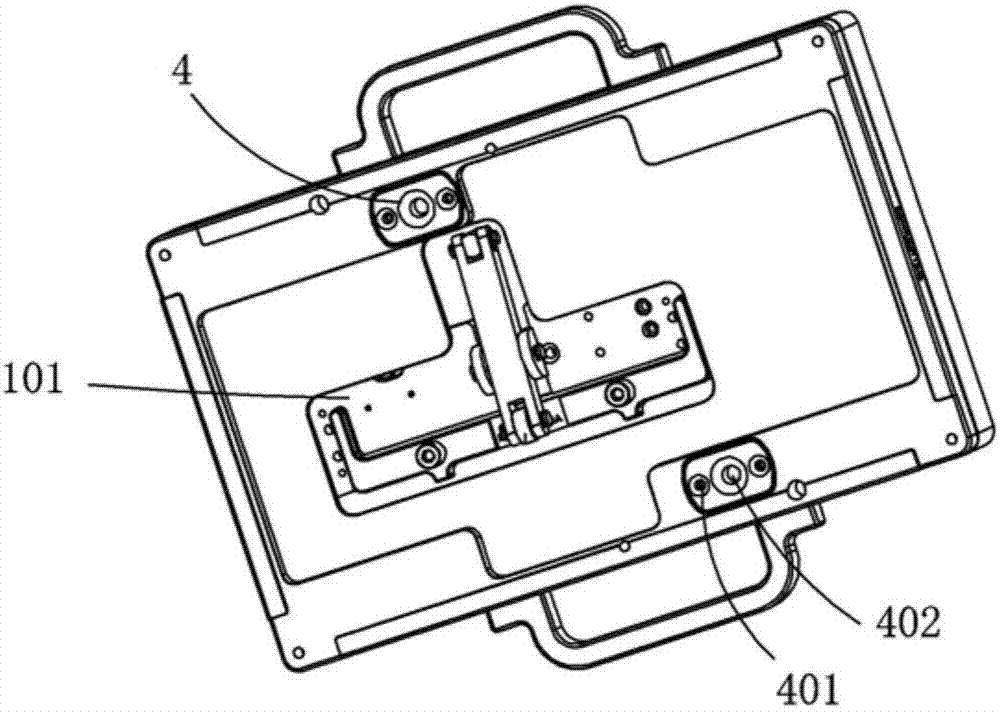 A double-station linkage positioning device