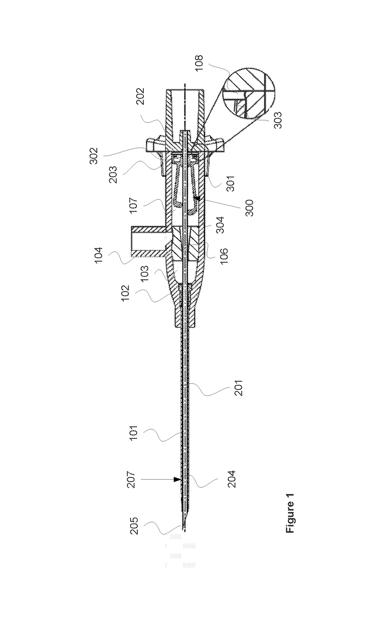 Needle hub and iv catheter system comprising such needle hub
