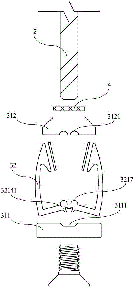 Fastening positioning structure for aluminum alloy door and window