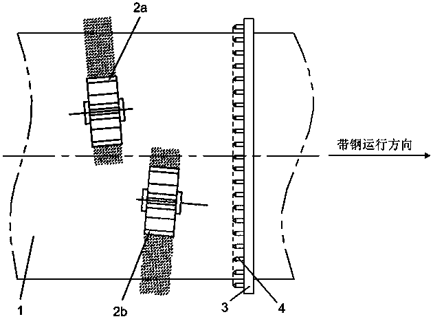 Cast-flow cleaning system and method for surface cleaning of cold-rolled steel strip