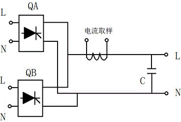 Double-loop power source mutual-throw device