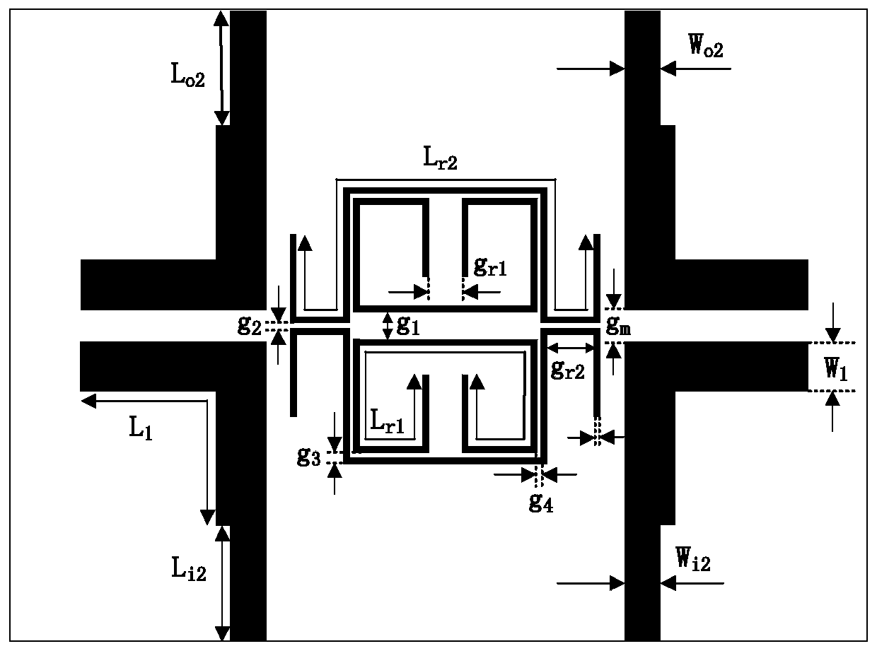 Differential dual-frequency band-pass filter with high selectivity