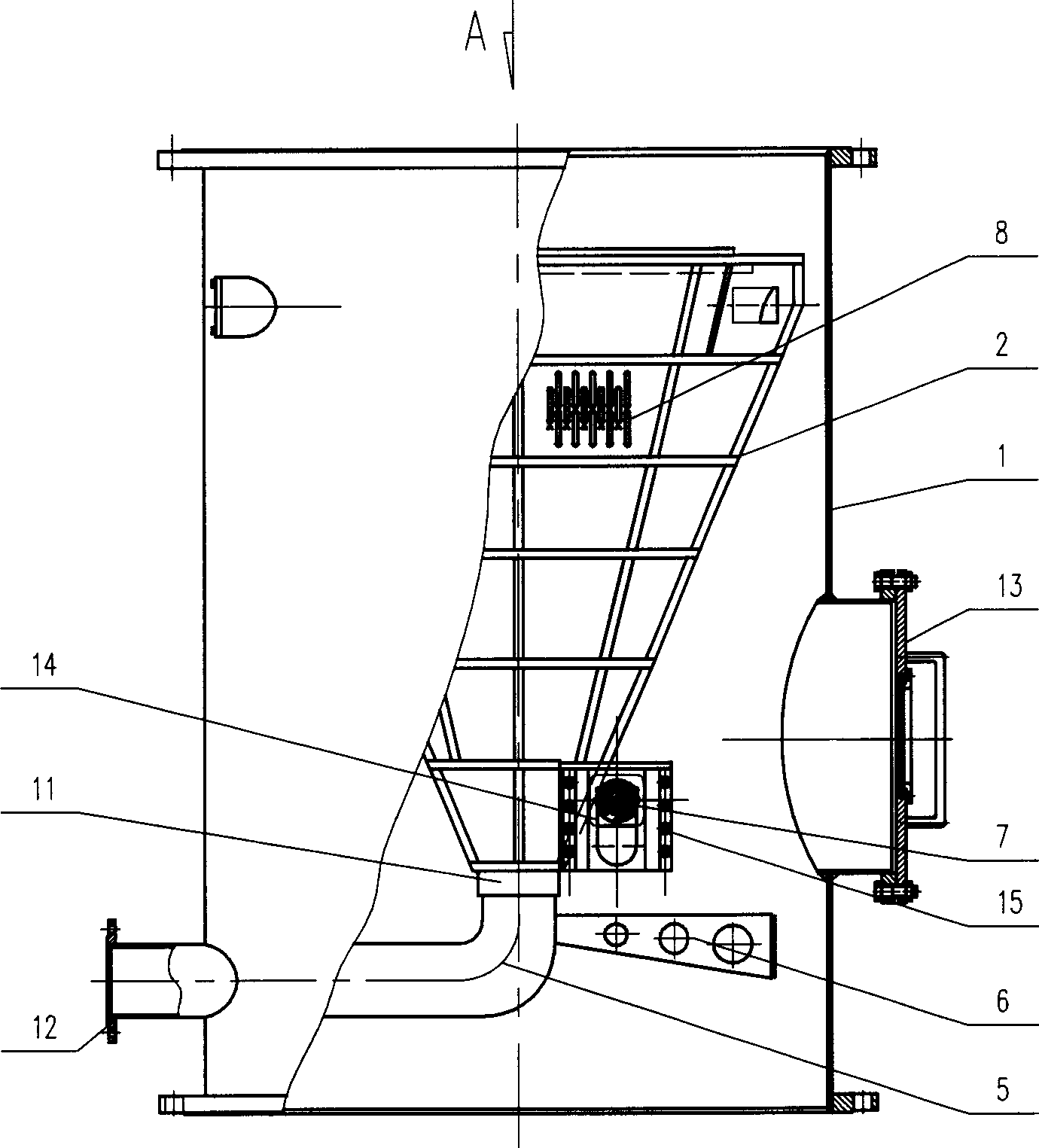 Two-leaf pull-push protective-wing type bullet-taking apparatus