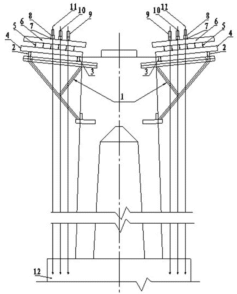 Static-load bracket preloading construction method of continuous beam