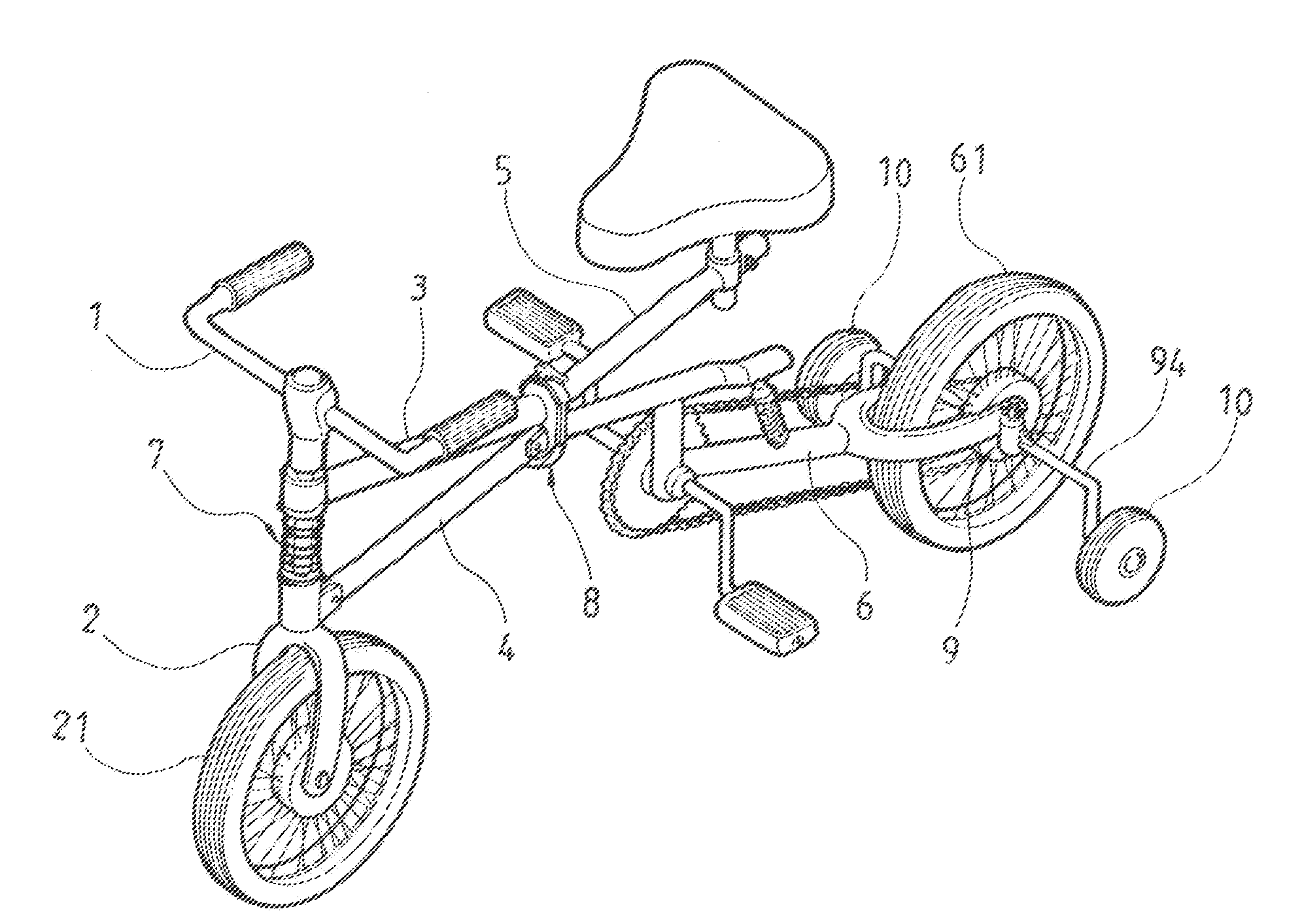 Foldable bicycle having x-shaped frame