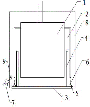 A safety protection device for a bell-type resistance furnace