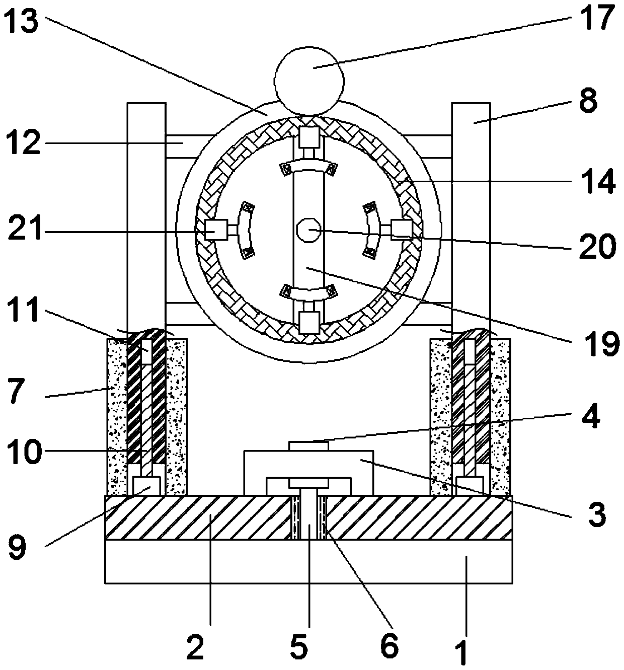 Fixing frame for automobile brake disc processing