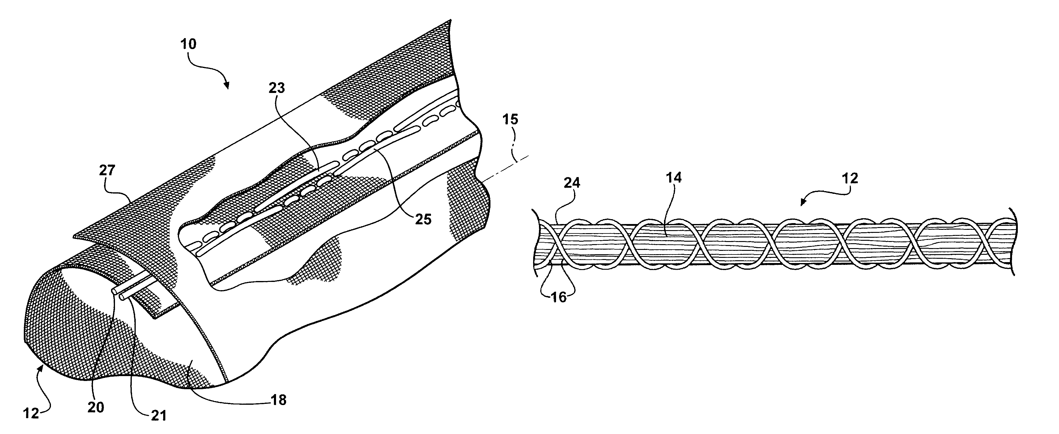 Protective sleeve fabricated with hybrid yarn having wire filaments and methods of construction