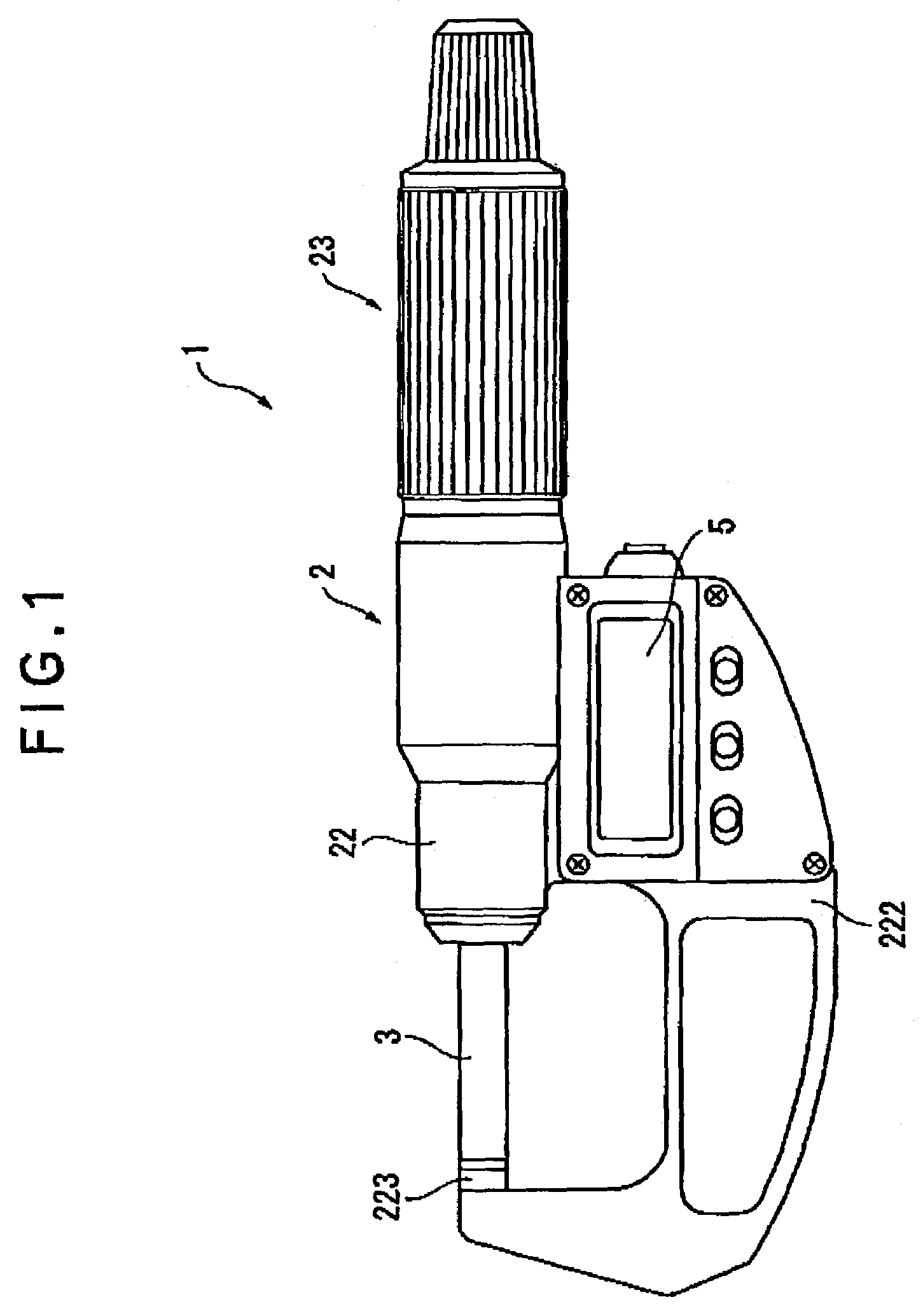 Measuring device using multi-start threaded spindle