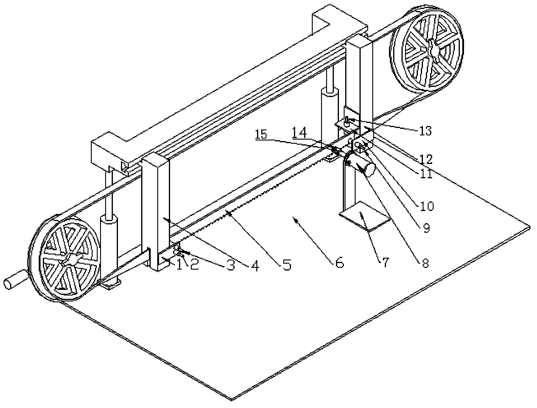 Active inhibition device and method for band-saw blade vibration on the basis of master vibration modal prediction