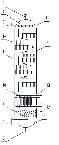 Hydrogen sulphide-containing gas treatment method and device