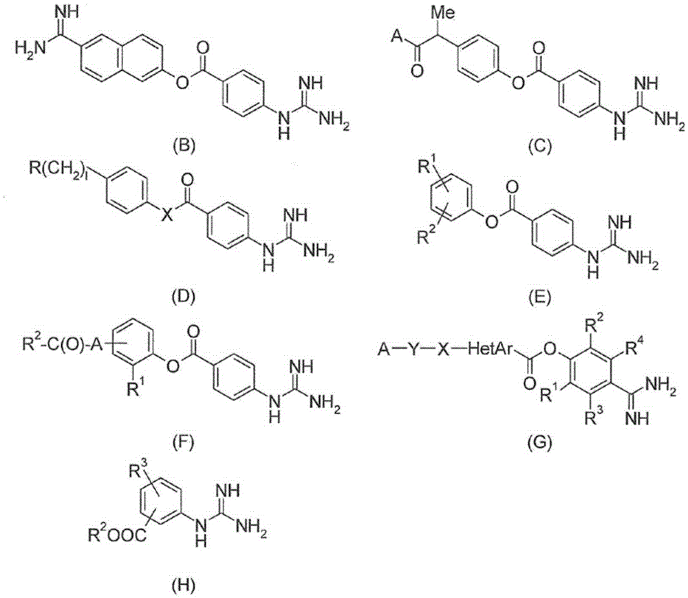 Guanidinobenzoic acid compound