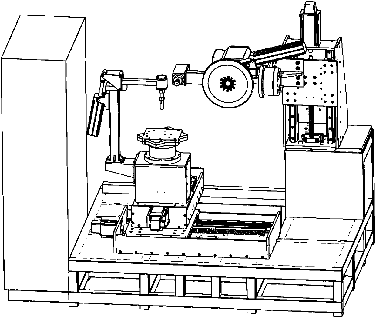 Grinder with rotary machine tool table