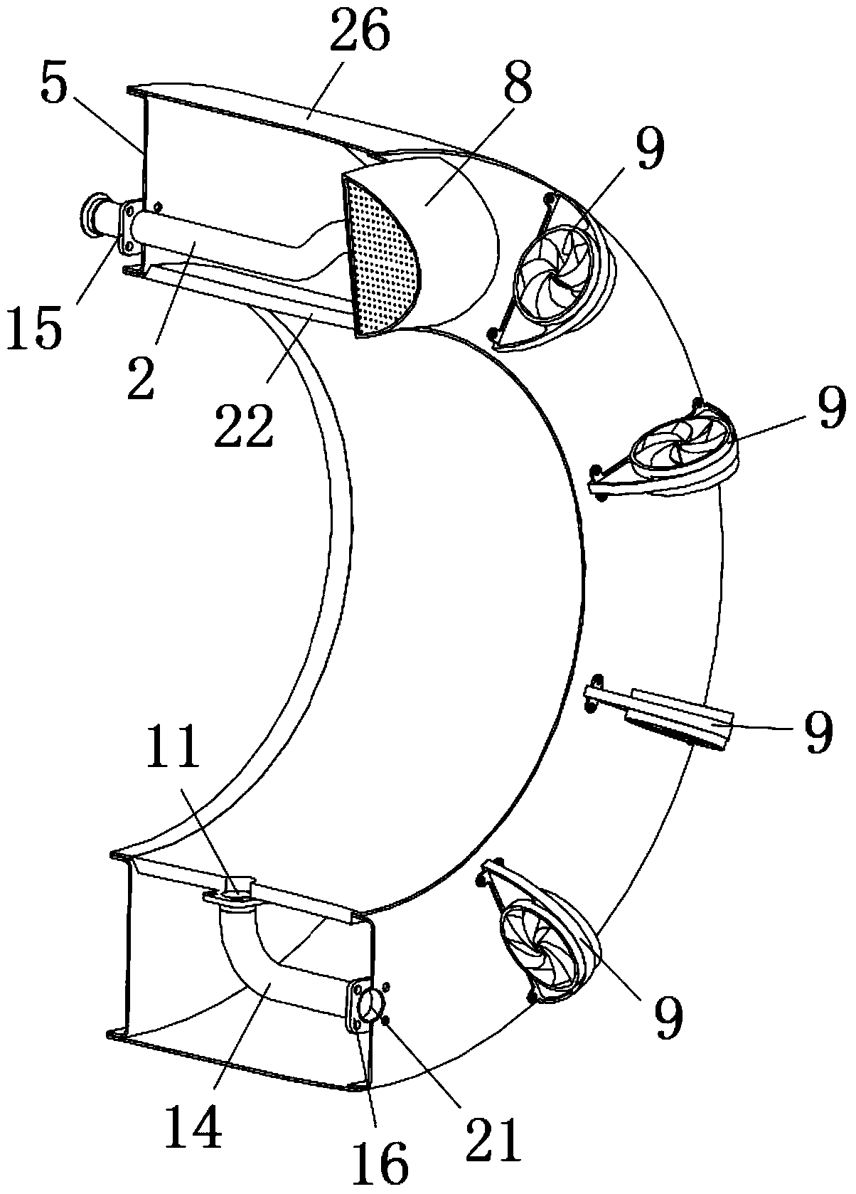 Engine gas inlet pipe anti-icing system and aircraft engine
