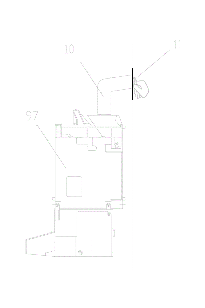 Coin conveying and processing mechanism for automatic ticketing device