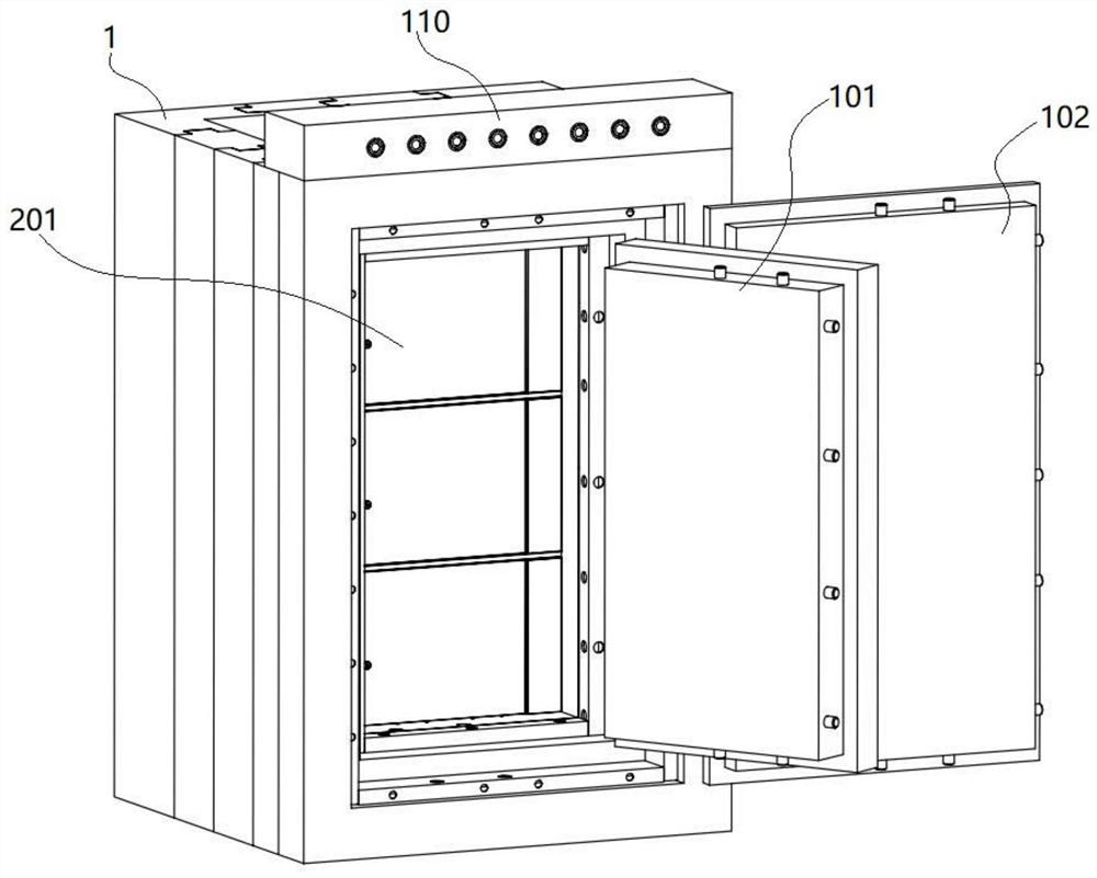 Split mounting type intelligent storage and management business library of triple-door structure and control method thereof