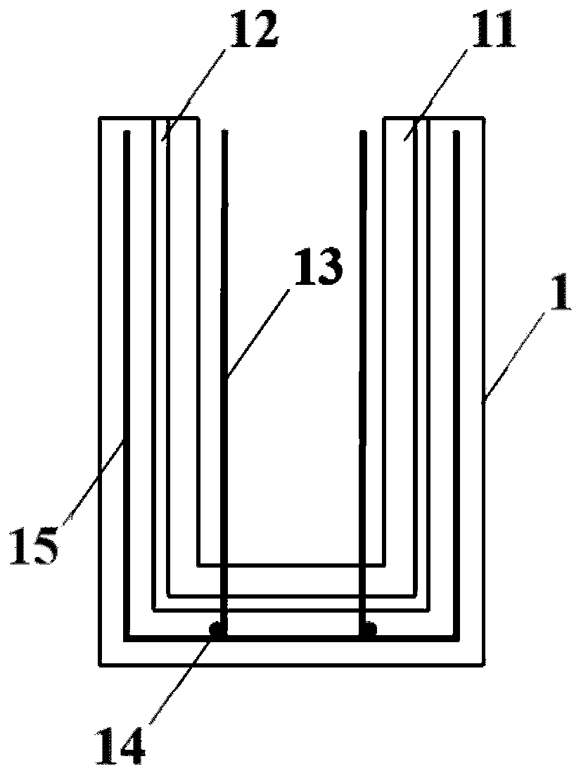 A permanent beam formwork, a concrete structural member and a manufacturing method for a reinforced embedded buckle connection
