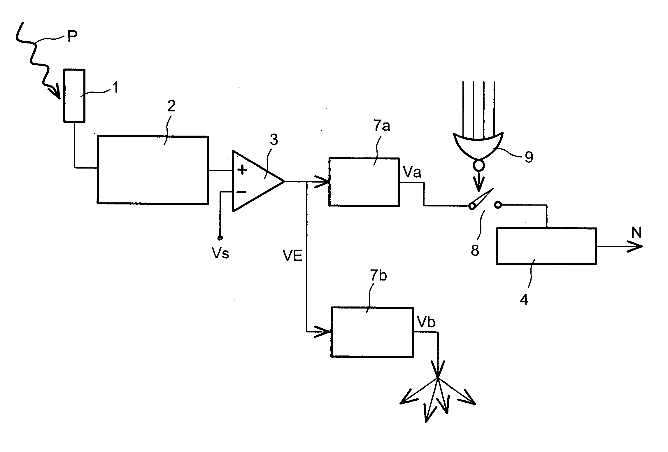 Particle detector and associated particle detection method