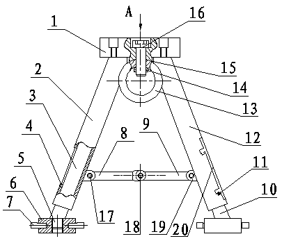 Foldable supporting frame device and assembling and adjusting method