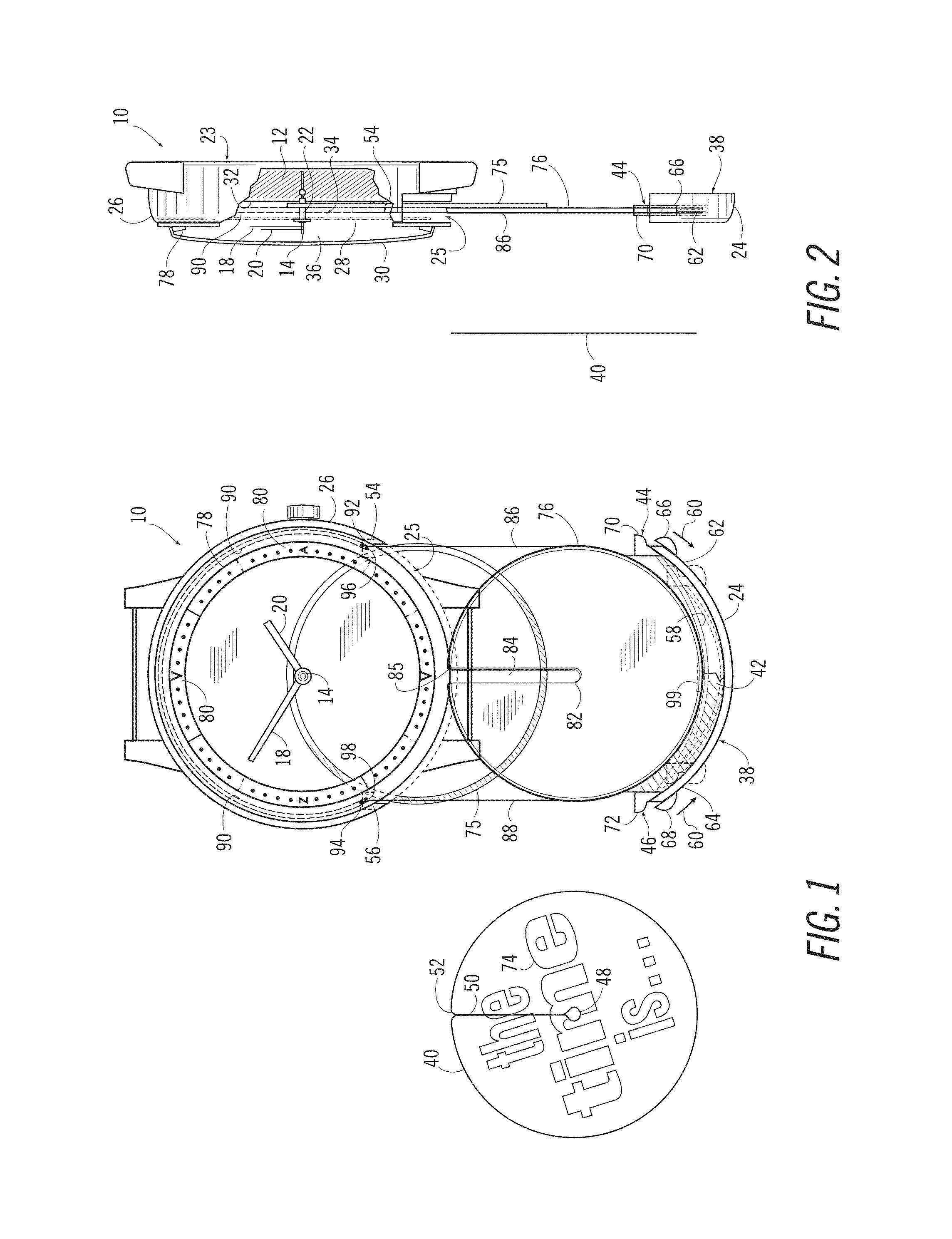 Apparatus for horologe with removable and interchangeable face