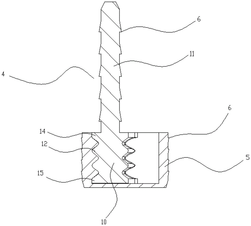 Implantable pole sleeve butt joint structure and cabinet adopting implanted pole sleeve joint structure