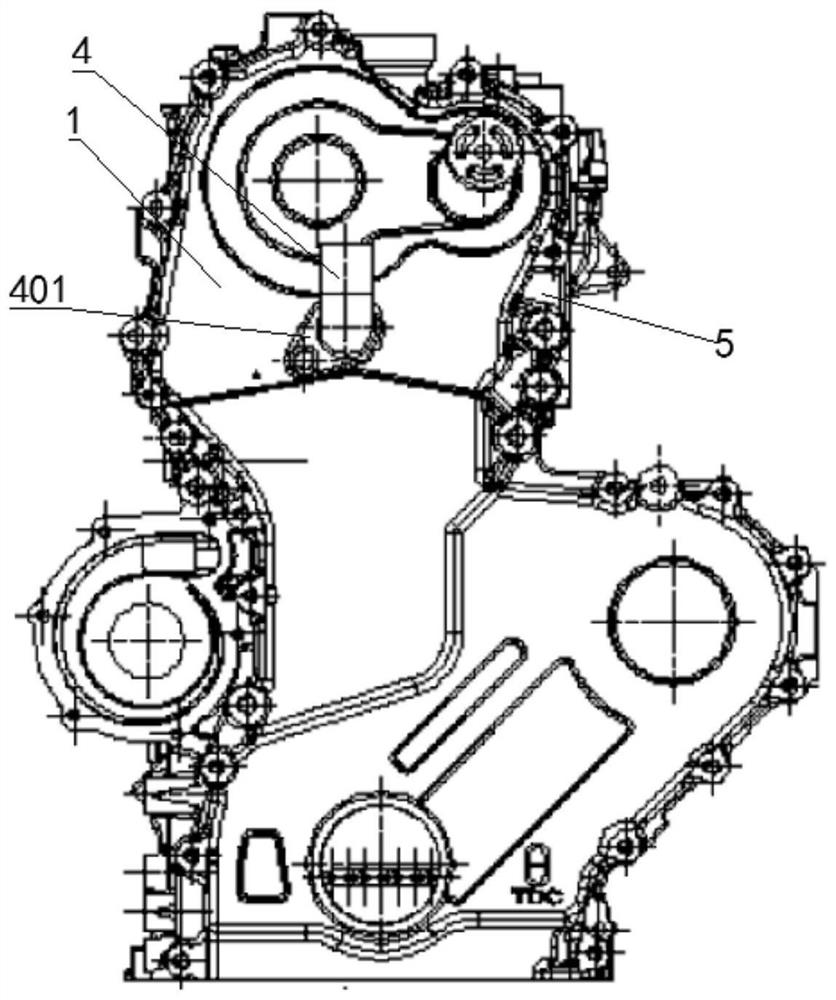 Engine front end water outlet structure