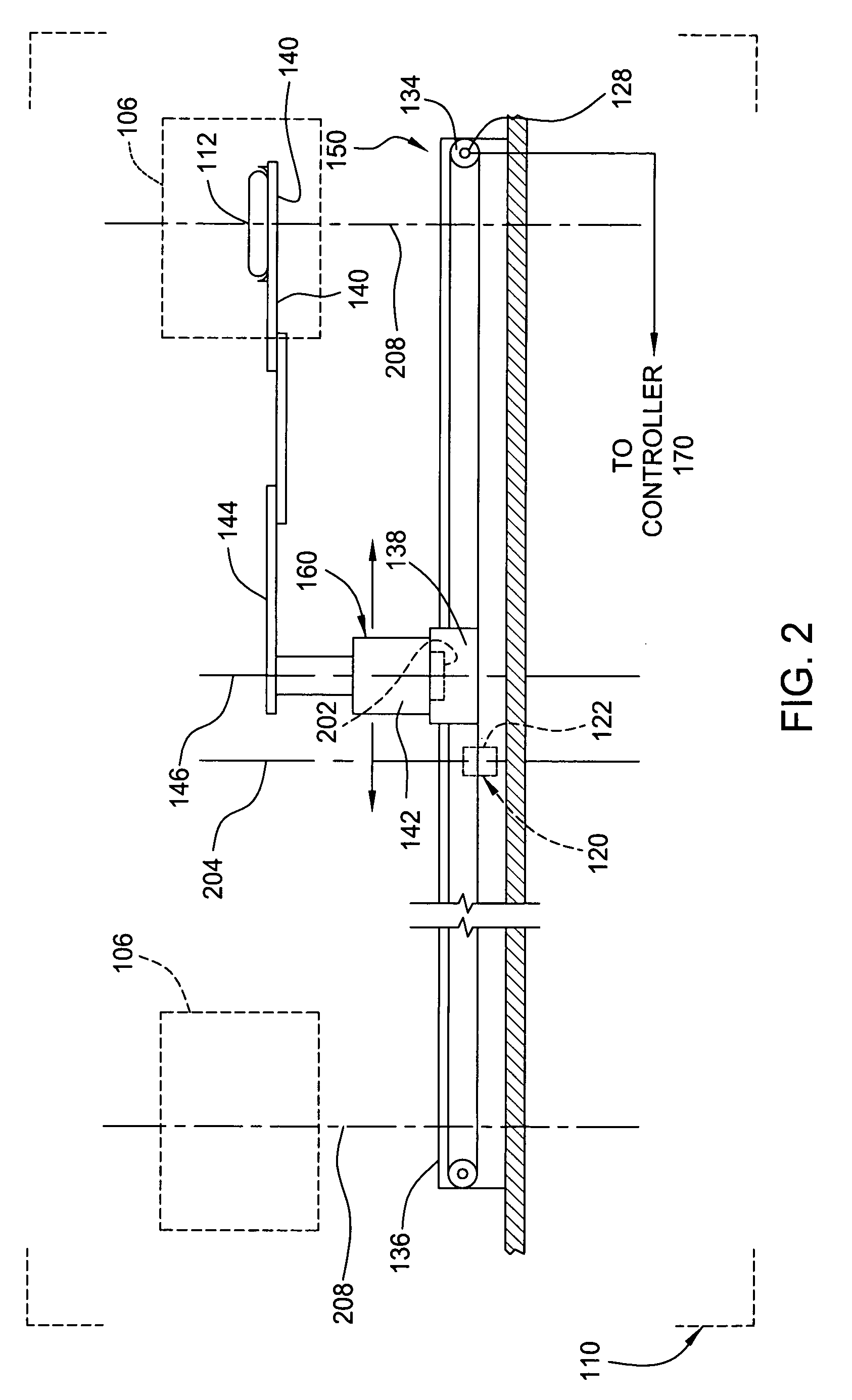 Method and apparatus for monitoring the position of a semiconductor processing robot