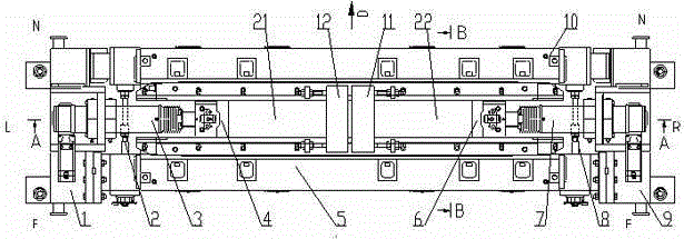 A crystallizer system for continuous casting of two-strand slabs