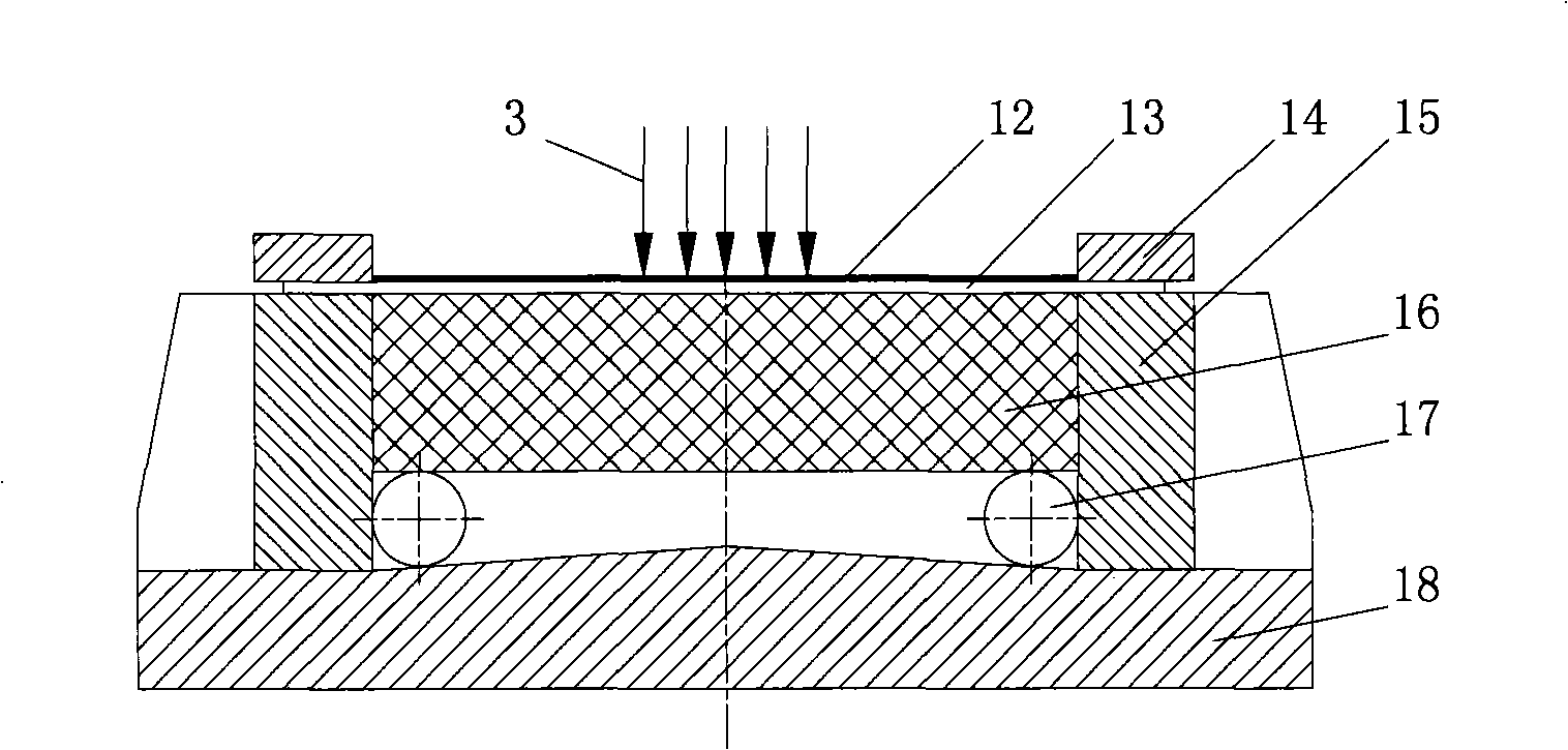 Method and device for laser shock forming on the basis of polyurethane rubber film