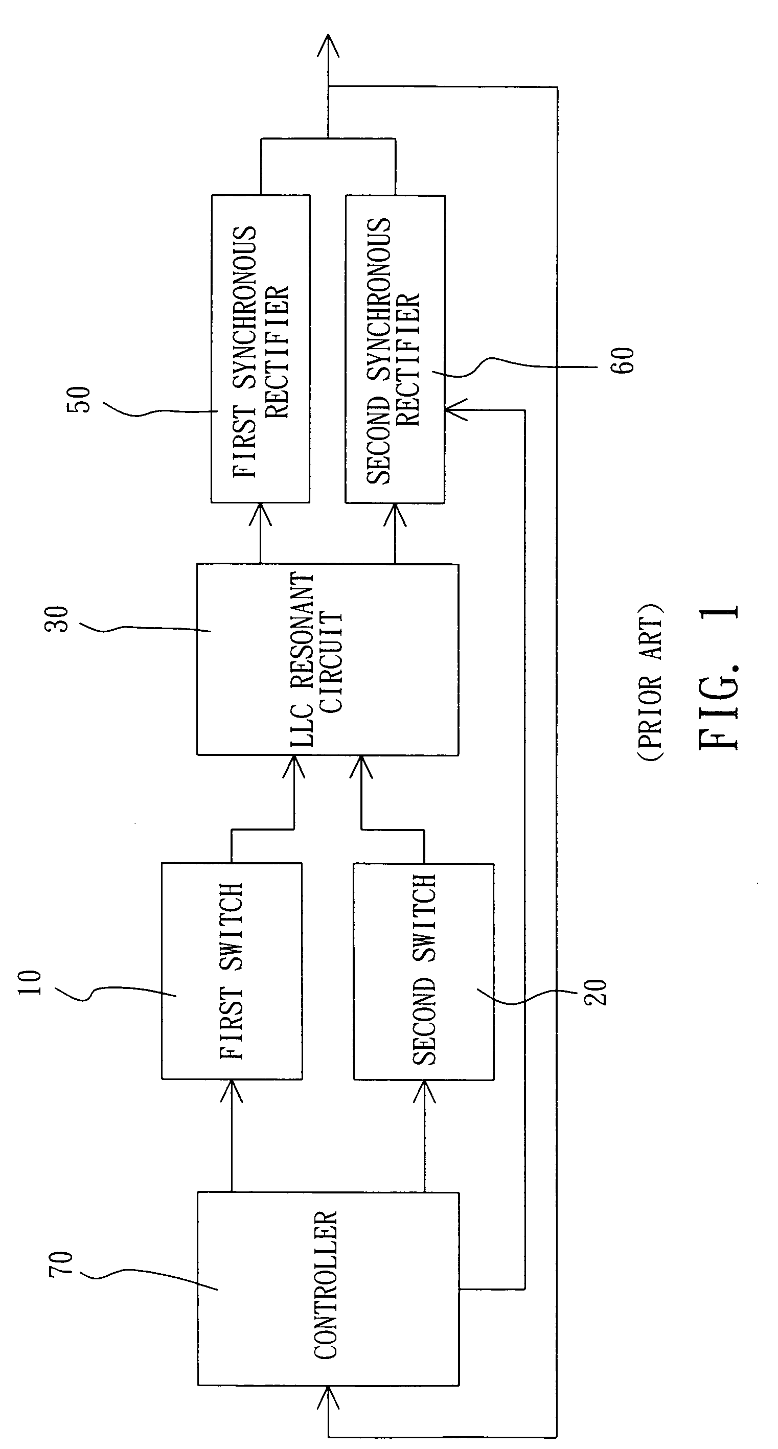 Half-bridge LLC resonant converter with a synchronous rectification function
