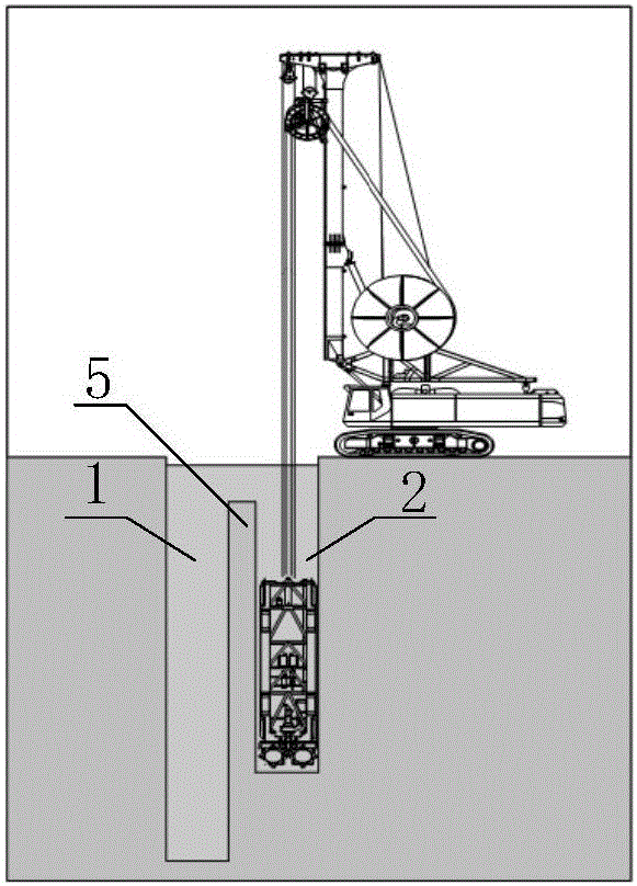 Construction method for extra-deep foundation pit underground continuous wall