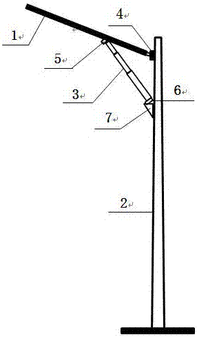 Integrated solar streetlamp with automatically-adjusted inclination angle