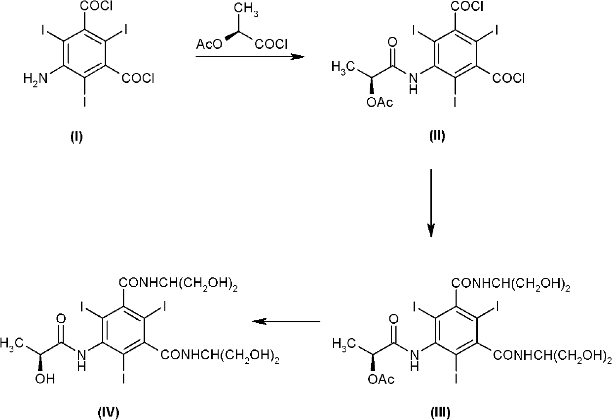 Process for the preparation of iodinated contrast agent