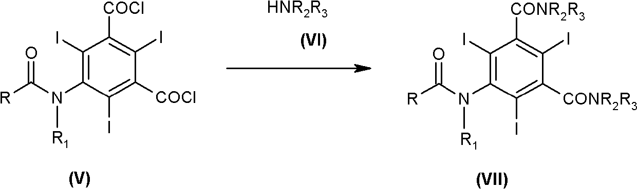 Process for the preparation of iodinated contrast agent