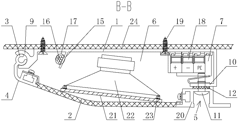 Mounting process for lamp strips of passenger rooms of railway vehicles