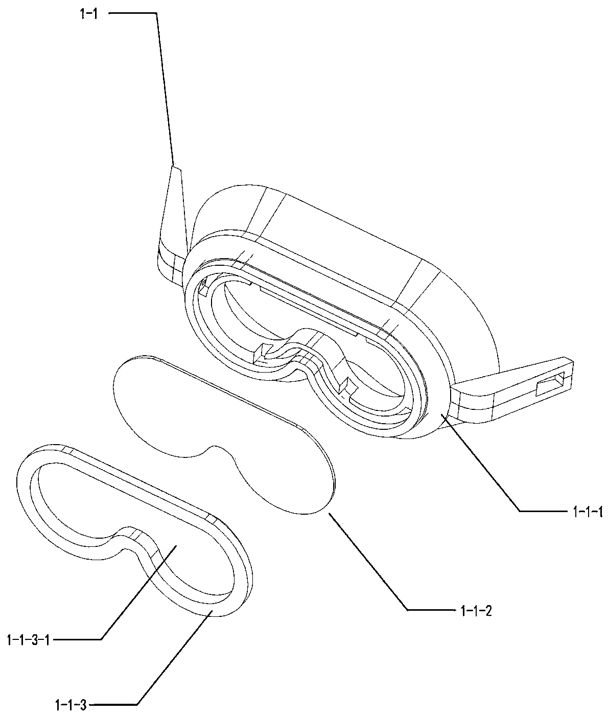 Internal-circulation-air-demisting medical safety goggles and air circulating device thereof