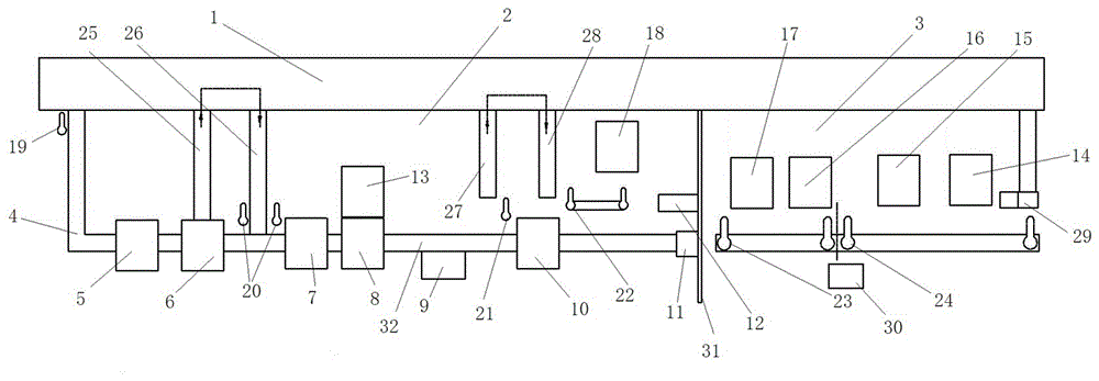 Production method of combiner box and production line of combiner box implementing method